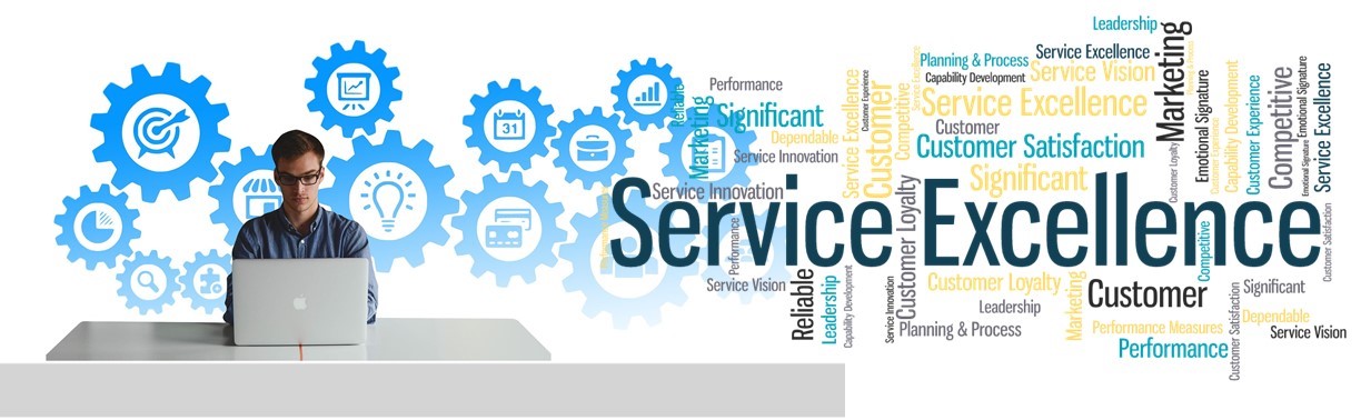 Service Excellence Banner image for award promotional poster page.